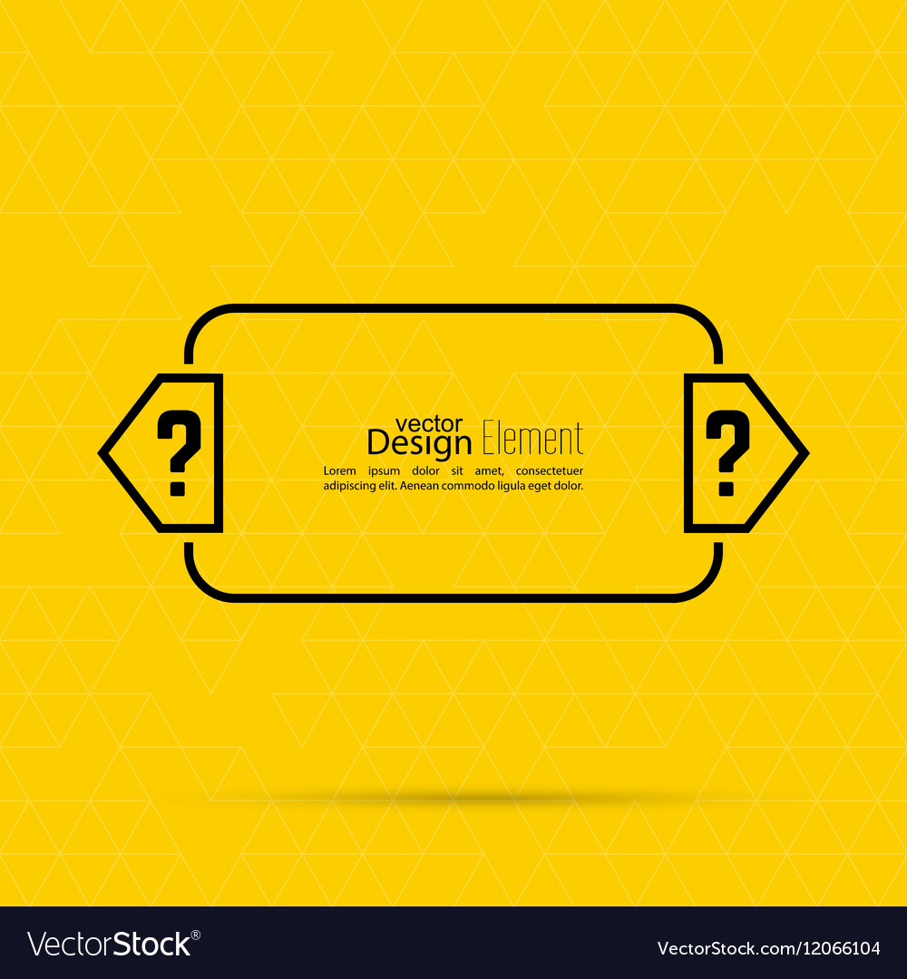 question mark blank template royalty free vector image