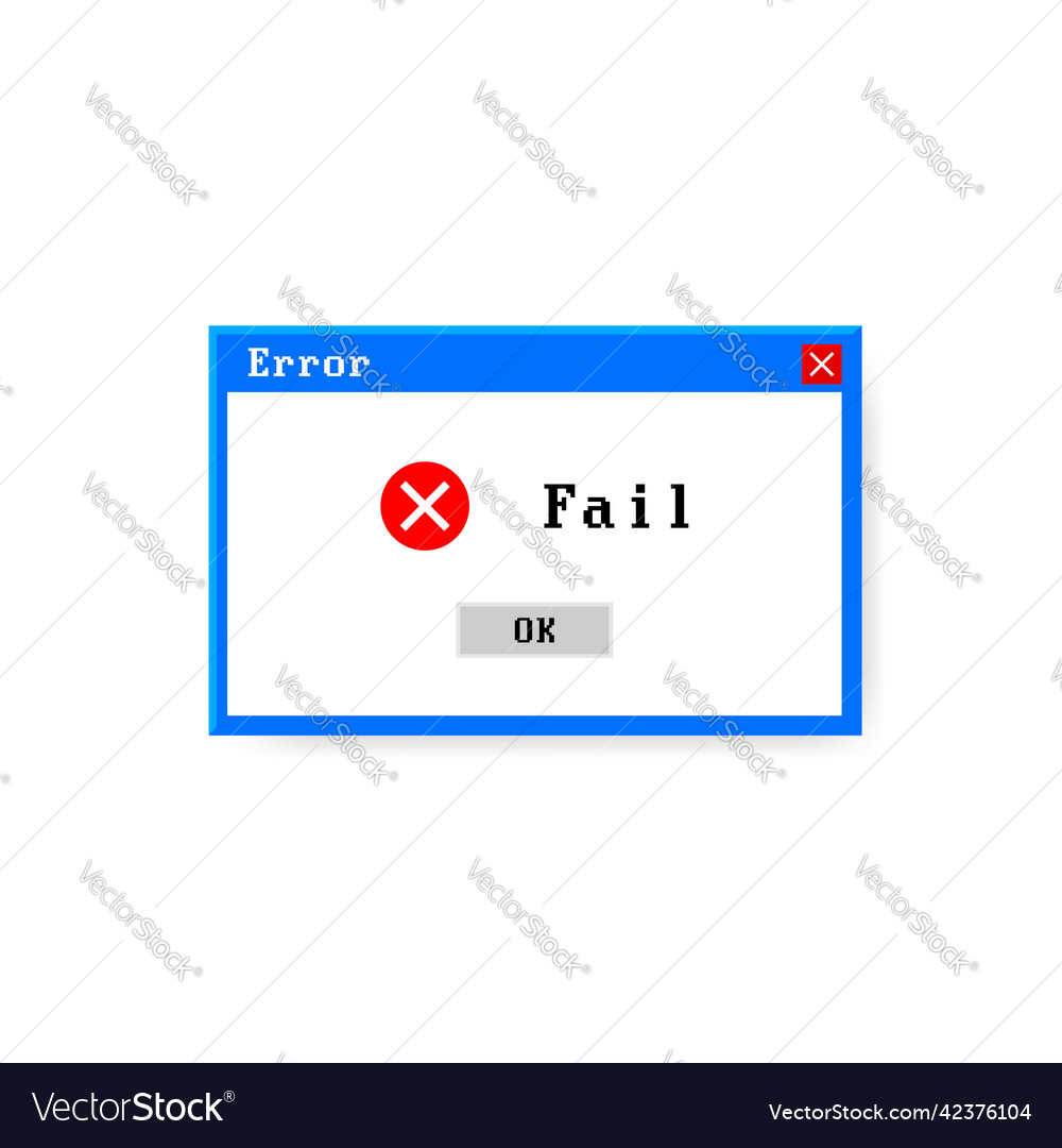 System error icon failure pc interface vector image System error icon failure pc interface