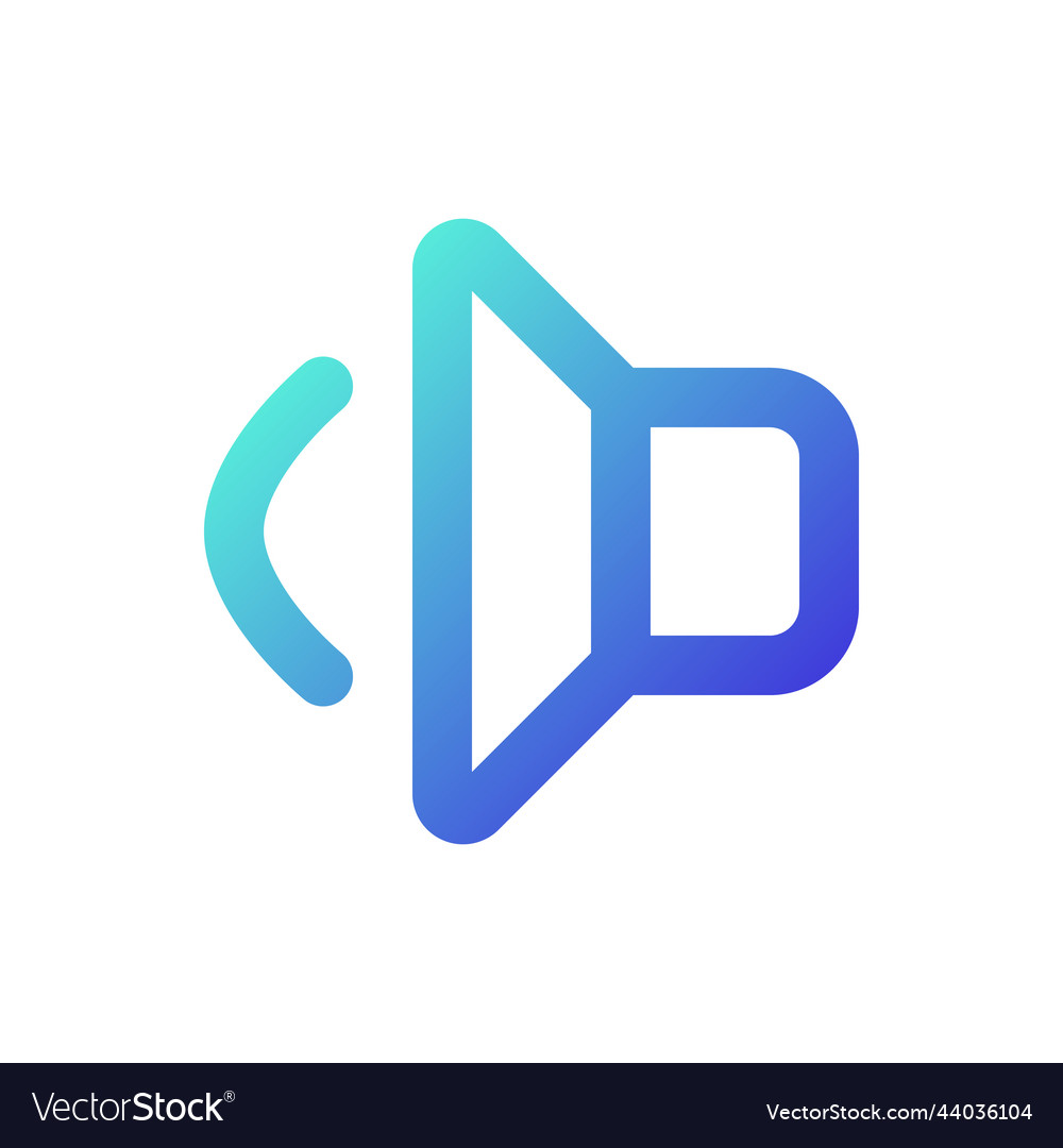 Volume pixel perfect gradient linear ui icon vector image Volume pixel perfect gradient linear ui icon