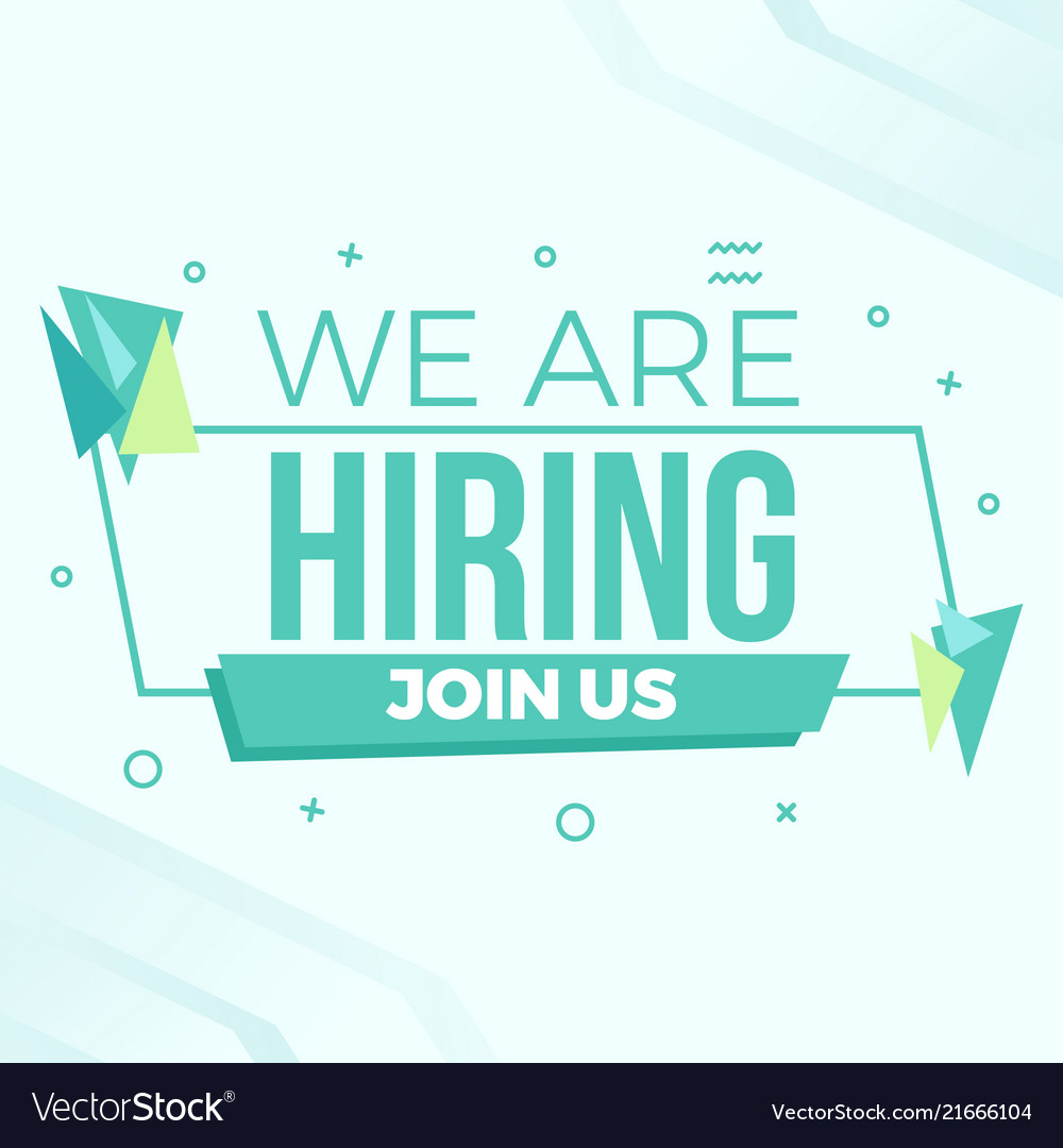 We are hiring background in flat style Royalty Free Vector