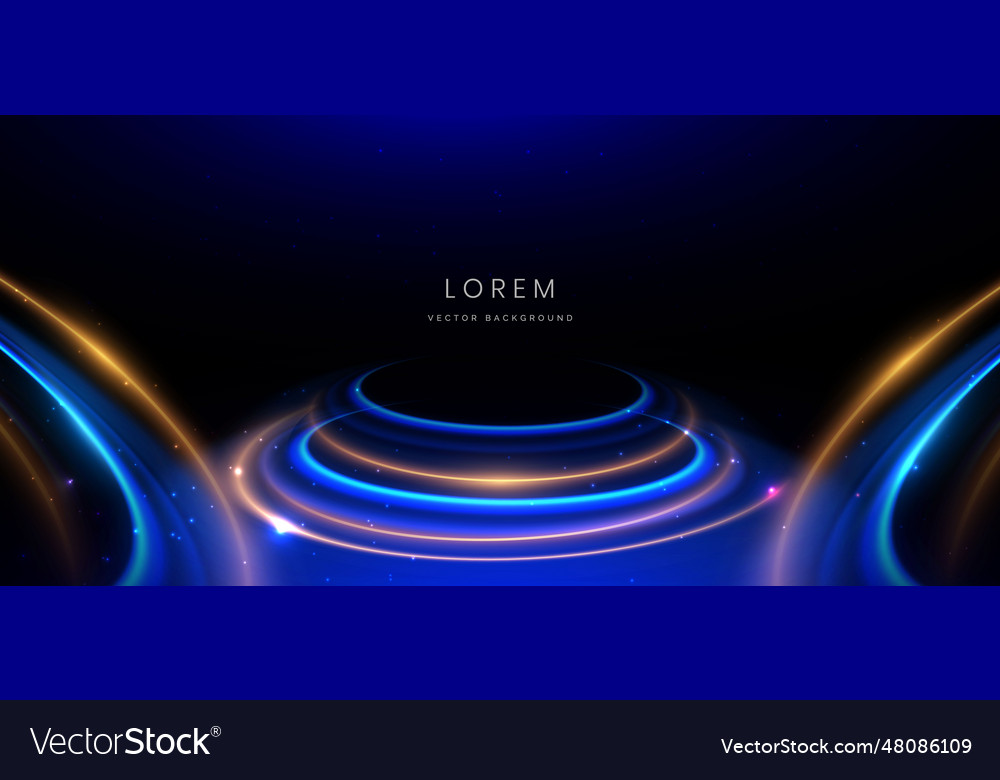 Abstract technology futuristic neon circle Vector Image