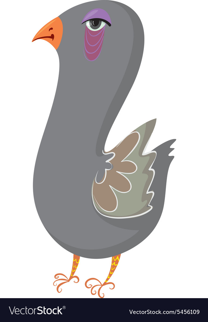Cartoon pigeon Royalty Free Vector Image - VectorStock Cartoon pigeon Royalty Free Vector Image - VectorStock