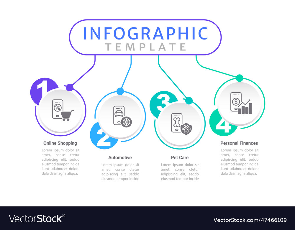 Daily routine apps infographic chart design vector image Daily routine apps infographic chart design