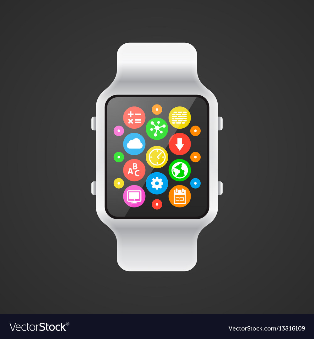Digital Clock with Icon Set