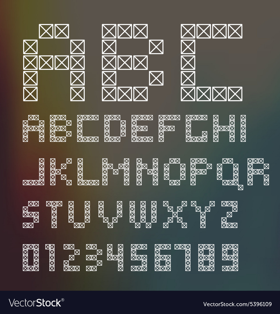 Graphic alphabet set