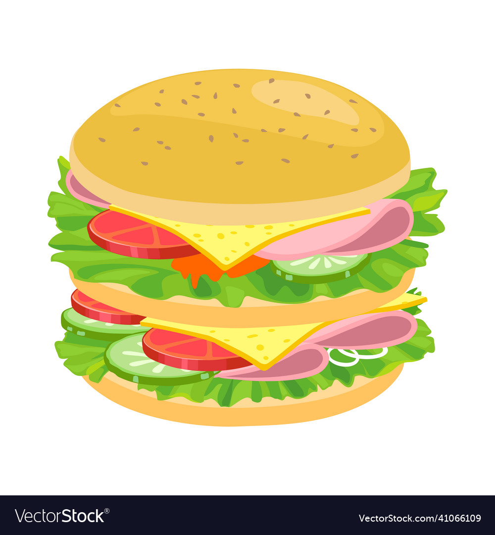 Isolated object of bun and burger sign web