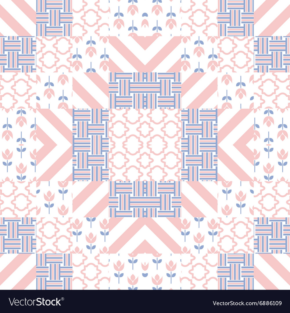 Patchwork quilt pattern tiles