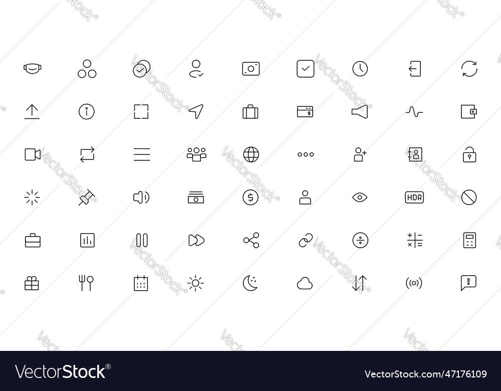 Pixel perfect basic user interface essential set Vector Image Pixel perfect basic user interface essential set