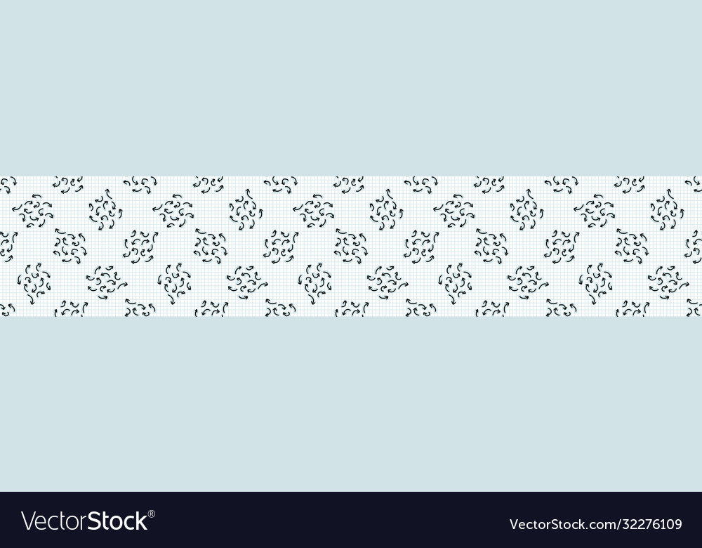 Seamless doodle arrow sketches border Royalty Free Vector