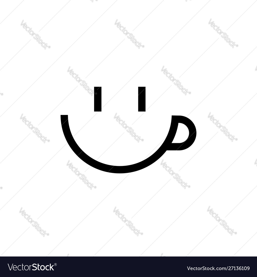 Smiley zeigt Zungenumrisssymbol isoliert