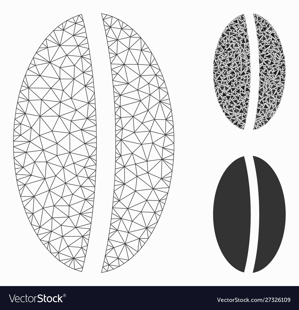 Wheat seed mesh carcass model and triangle