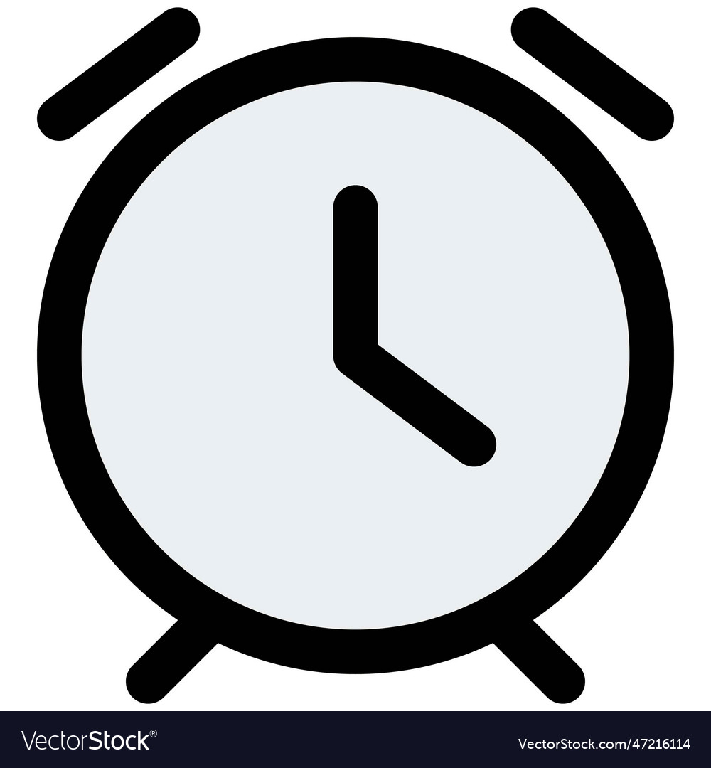 Alarm clock with wakeup sound Royalty Free Vector Image