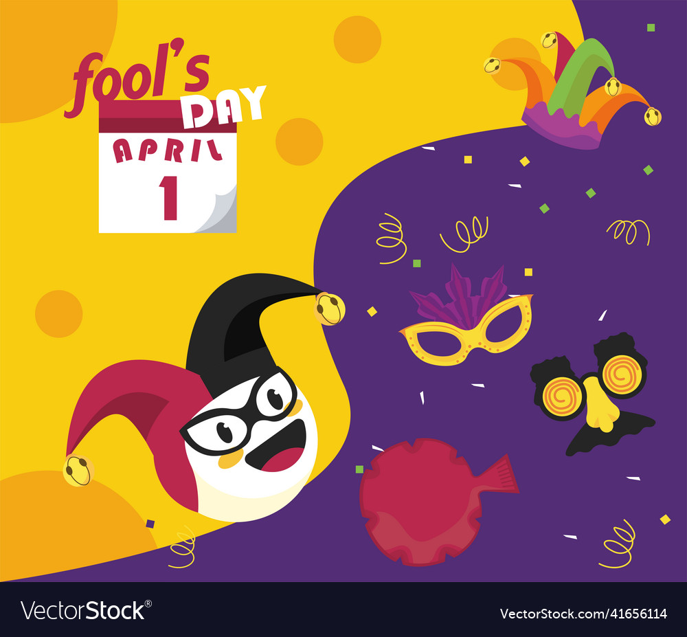 April fools day card Royalty Free Vector Image