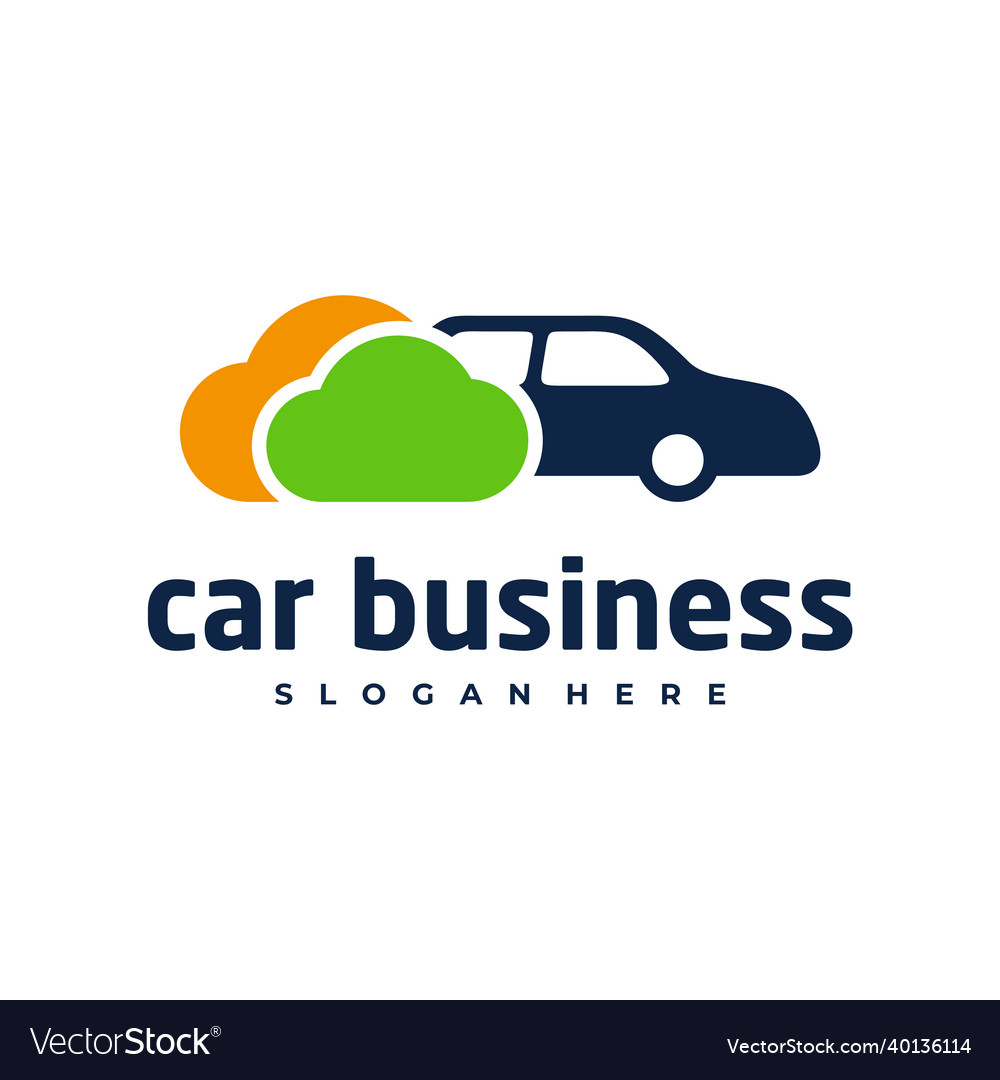 Car cloud logo template creative design Royalty Free Vector