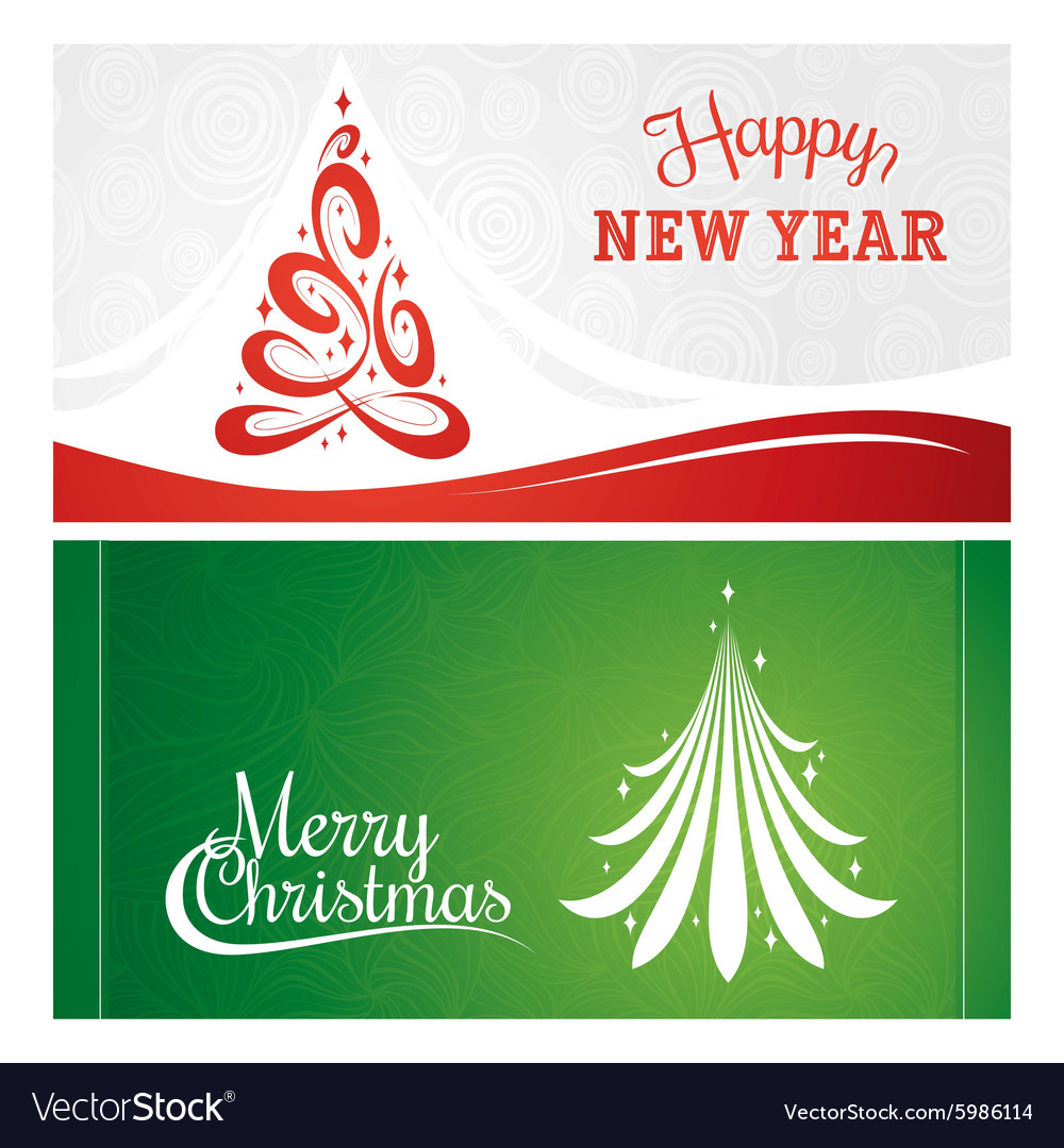 Christmas and new year greeting cards