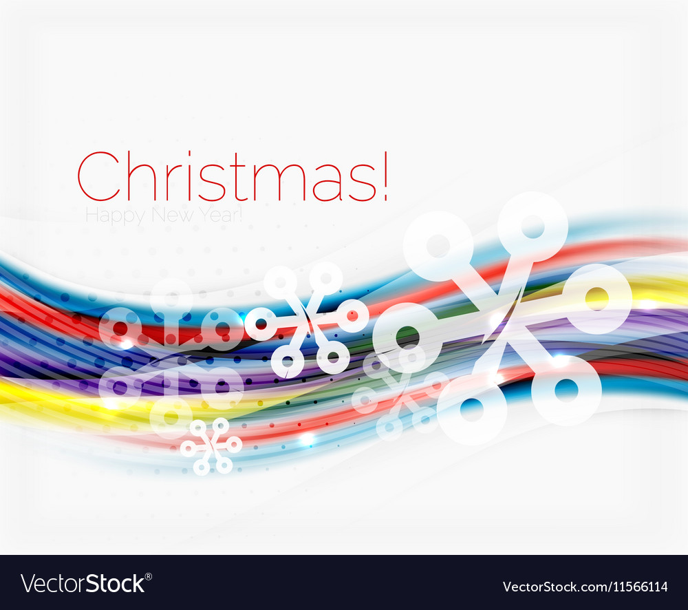 Christmas wave abstract background Royalty Free Vector Image