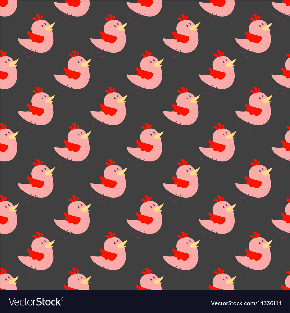 Cute birds seamless pattern