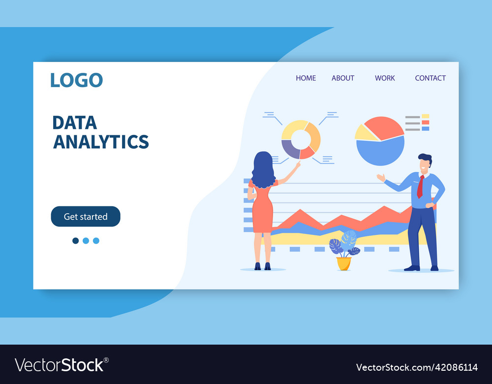 Data analytics dashboard vector image Data analytics dashboard