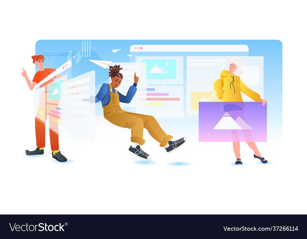Entwickler Team erstellen Website ui interface web