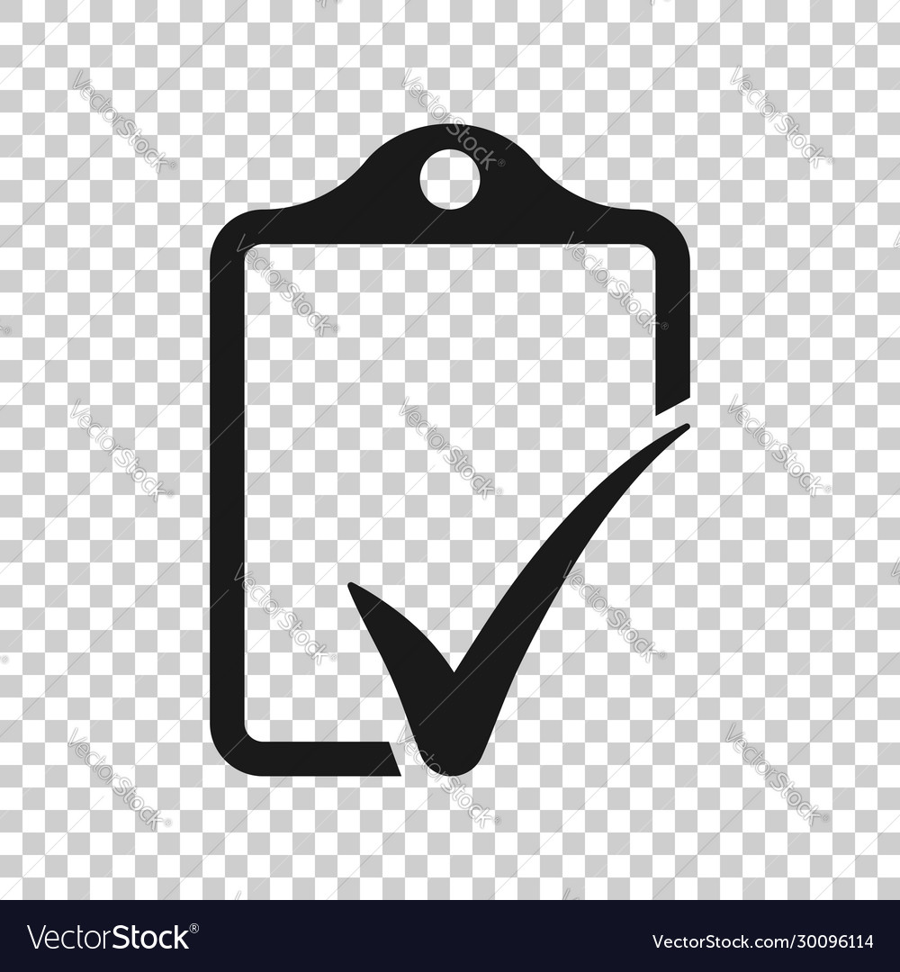 Document checklist icon in flat style report