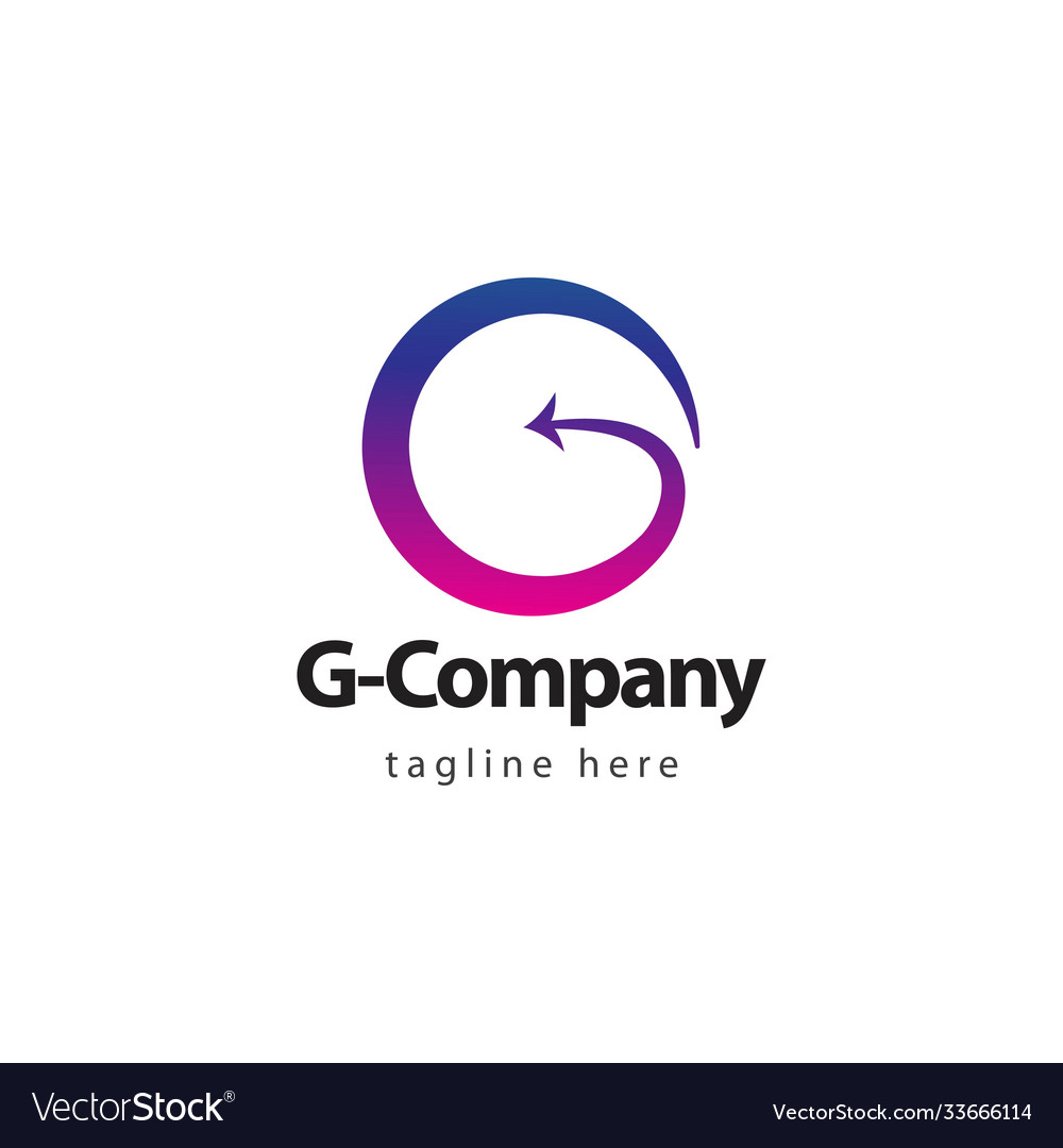 G company logo template design