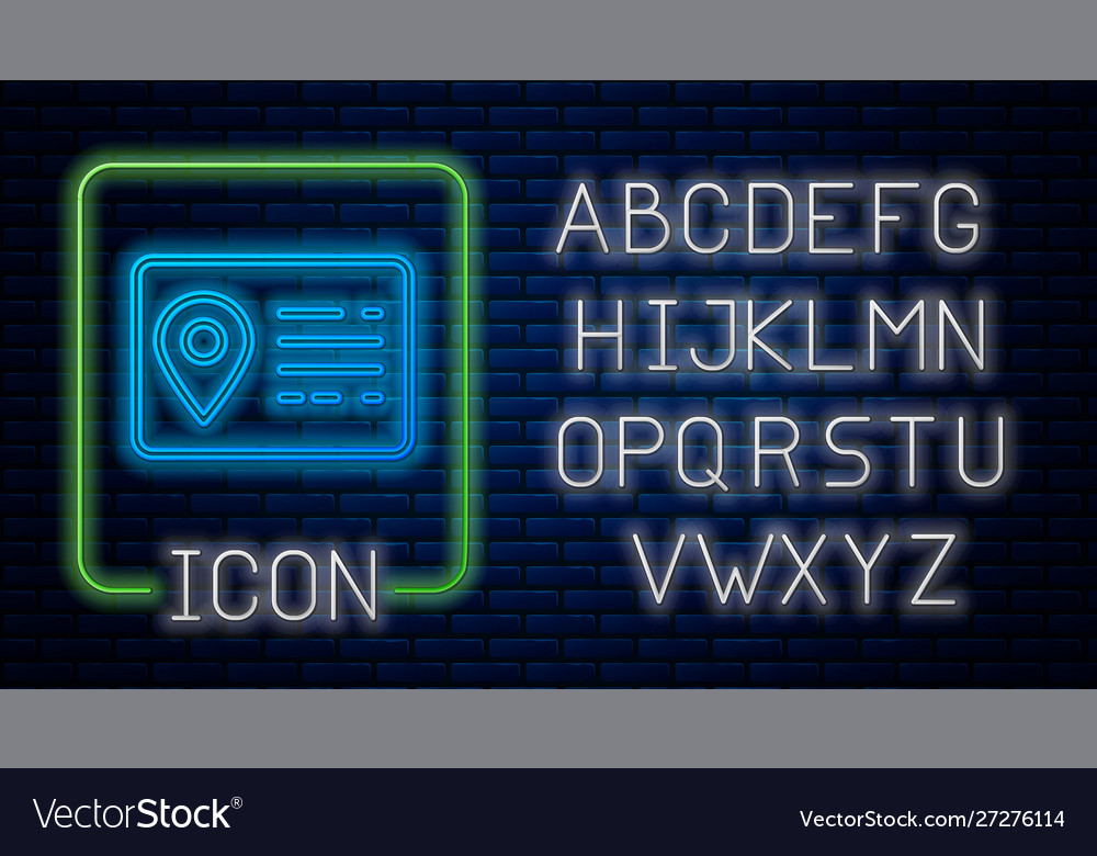glowing neon address book line icon isolated on free address book program