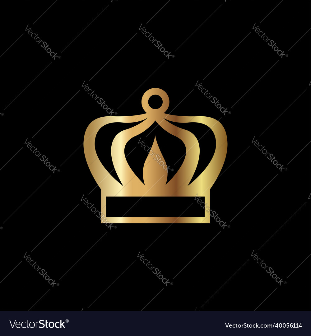 Golden crown Royalty Free Vector Image - VectorStock