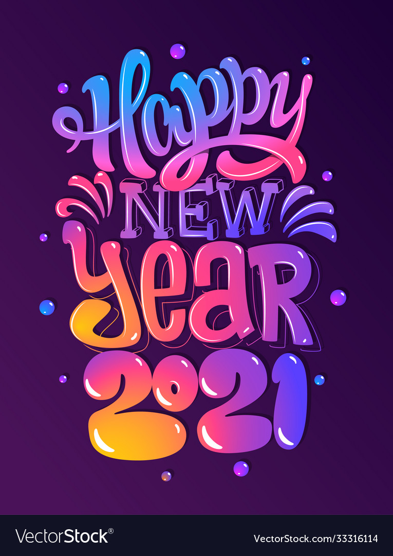 Happy New Year 2021 Card - Colorful Celebration