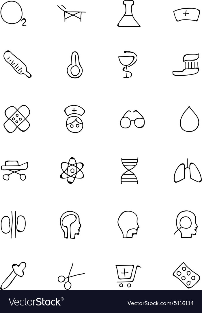 Medical hand drawn icons 2