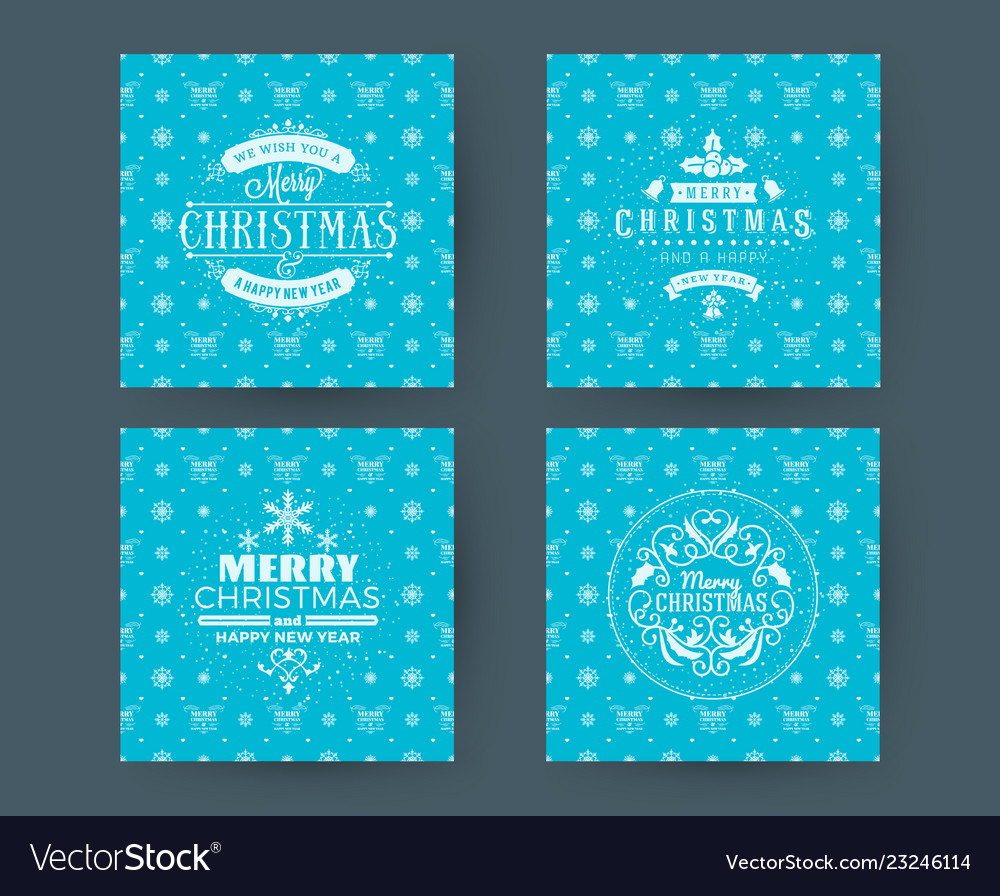 Merry christmas and happy new year retro design