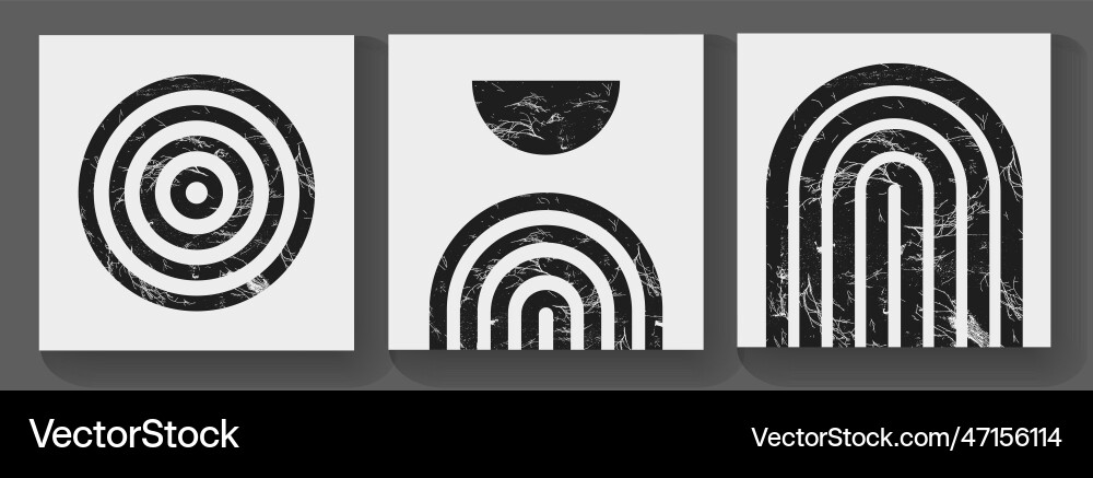 Mid century modern art print abstract geometric Vector Image