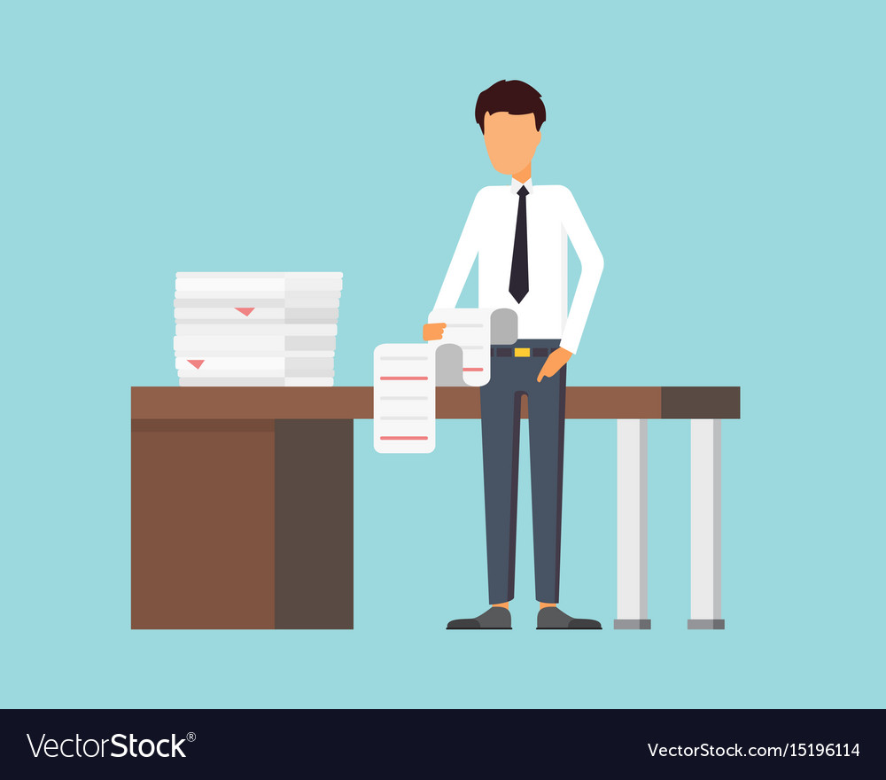 Paper work at office business man making a report