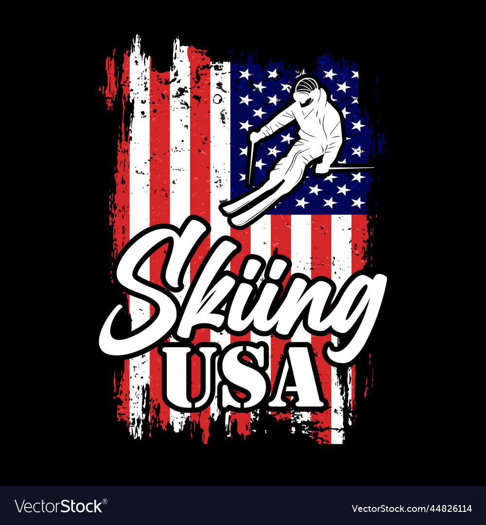 Retro Skifahren T-Shirt - Vintage Style