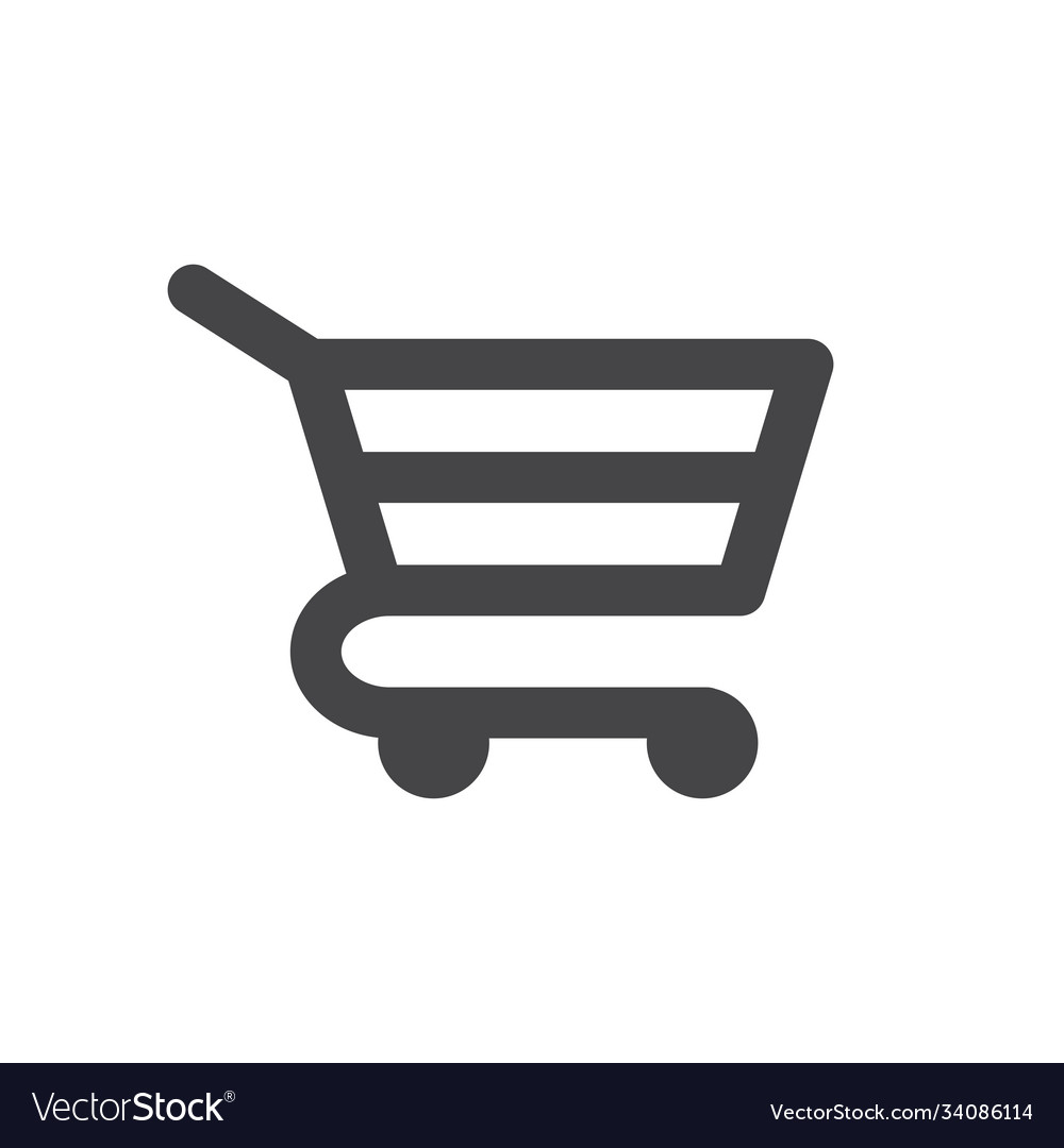 Shopping cart black icon Royalty Free Vector Image