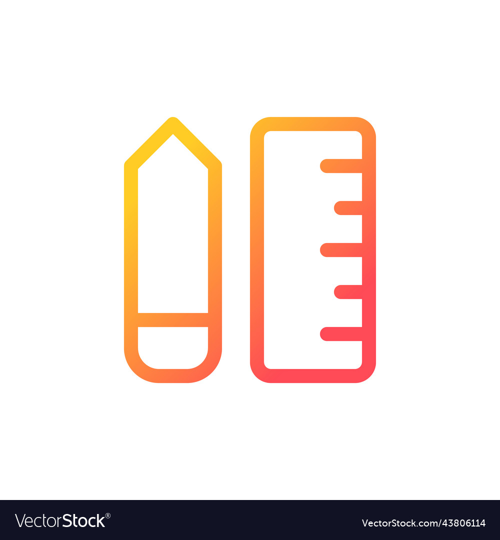 Stationery Pixel Perfect Gradient Linear Ui Icon Vector Image Stationery Pixel Perfect Gradient Linear Ui Icon Vector Image