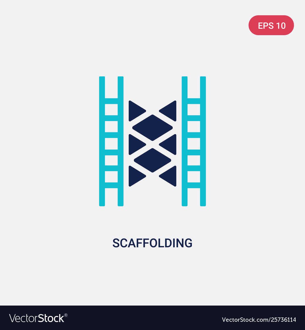 Two color scaffolding icon from construction vector image Two color scaffolding icon from construction