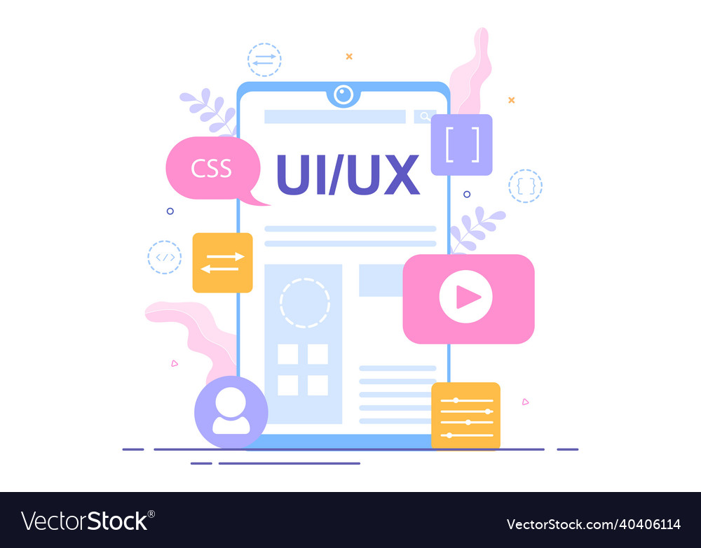 Ui ux Programmierer flaches Design für Unternehmen