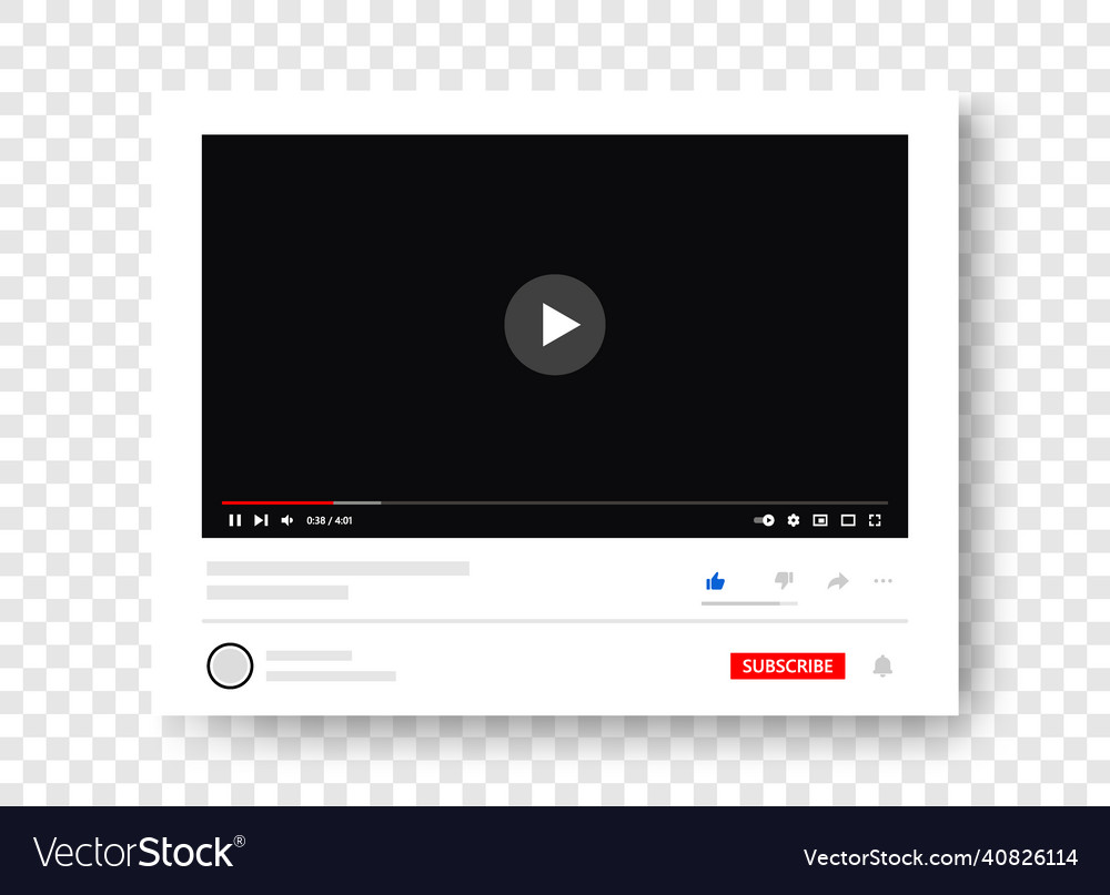 Video player interface with subscribe elements