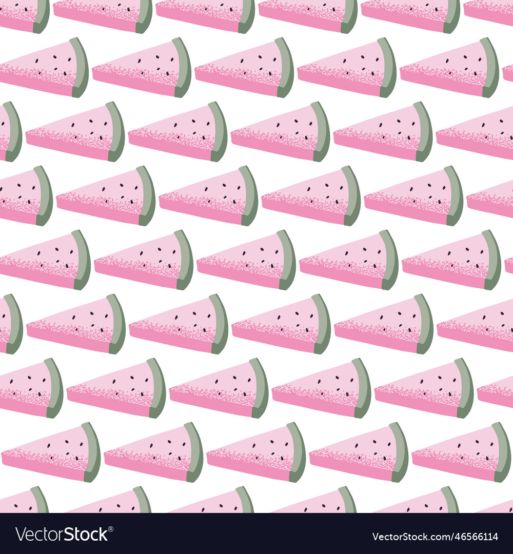 Watermelon slices fruit slice seamless pattern vector image Watermelon slices fruit slice seamless pattern