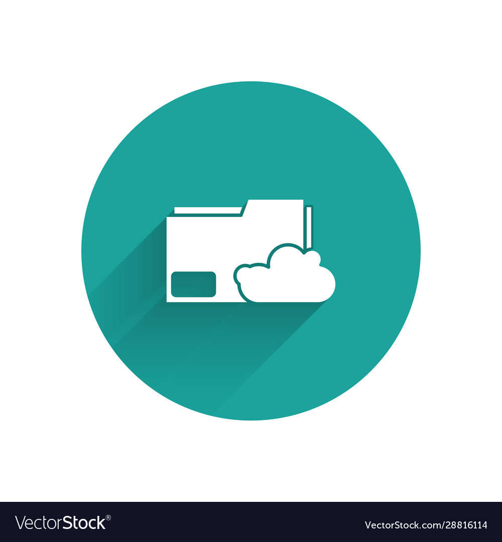 White cloud storage text document folder icon Vector Image White cloud storage text document folder icon