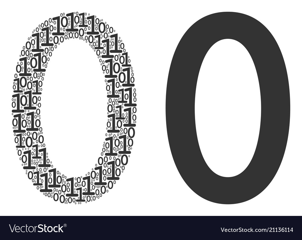 Zero digit mosaic of binary digits
