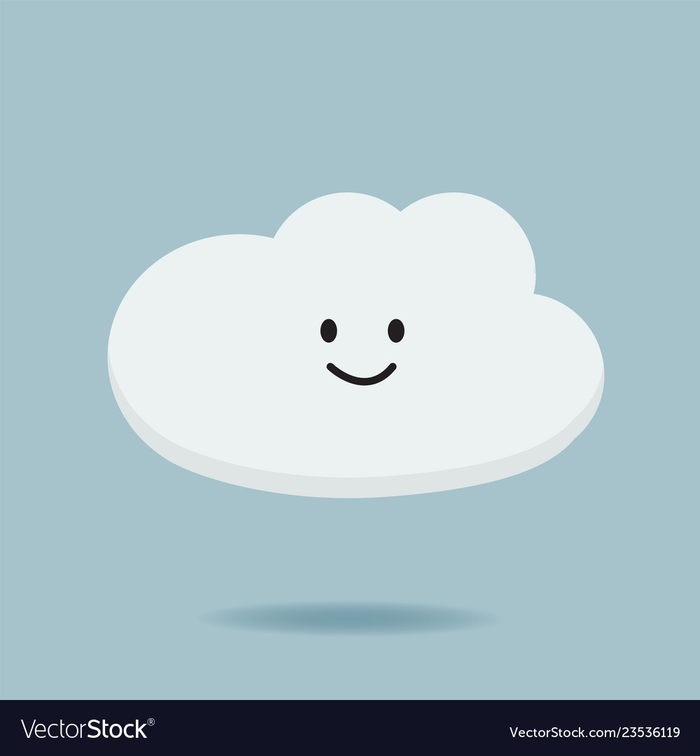 Cartoon character cloud design vector image