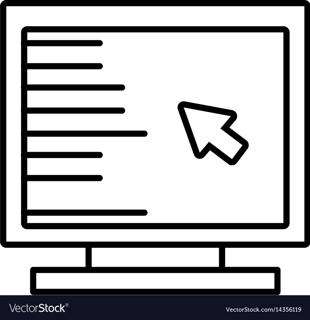 Computer cursor screen technology outline