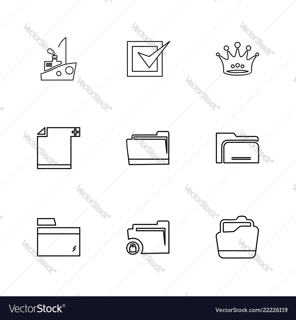 Ordner Dateien Verzeichnis Suche Code eps Icons