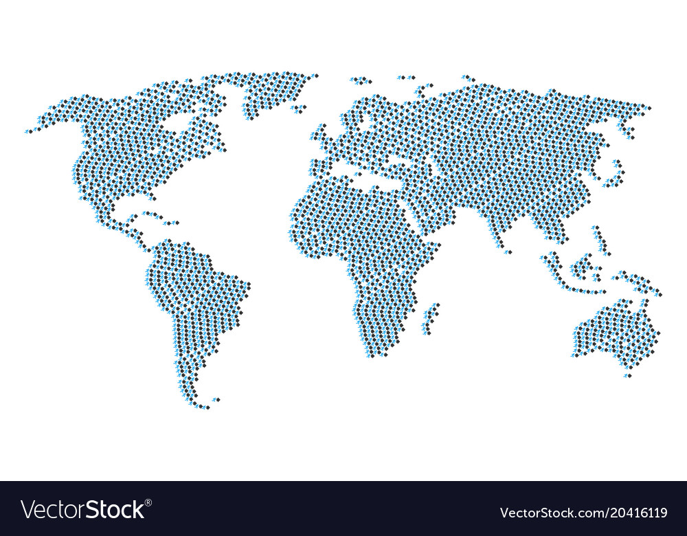 Global map collage of exit direction items