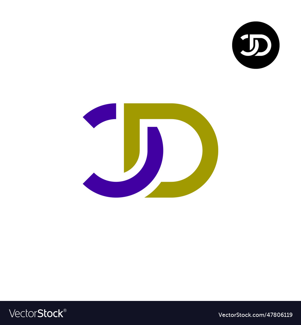 Letter cd monogram logo design Royalty Free Vector Image