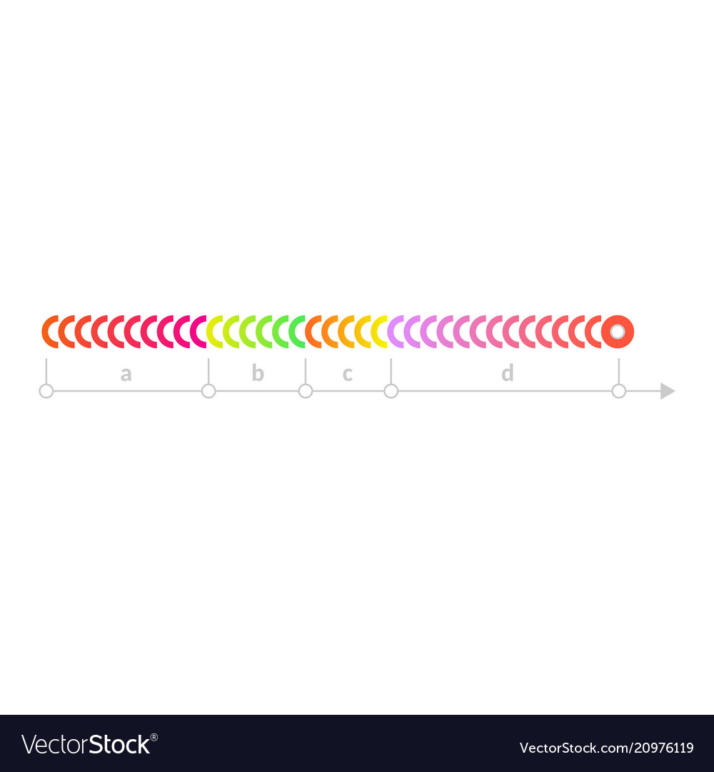 Linear scale timeline chart icon