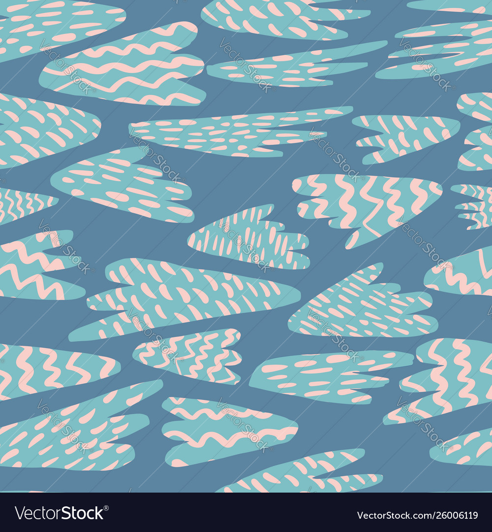 Modern shapes or blots seamless pattern vector image Modern shapes or blots seamless pattern