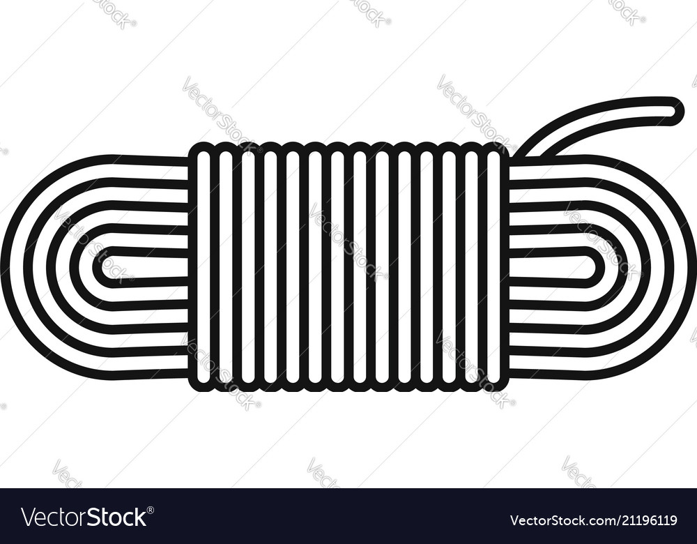 Rope icon outline style Royalty Free Vector Image