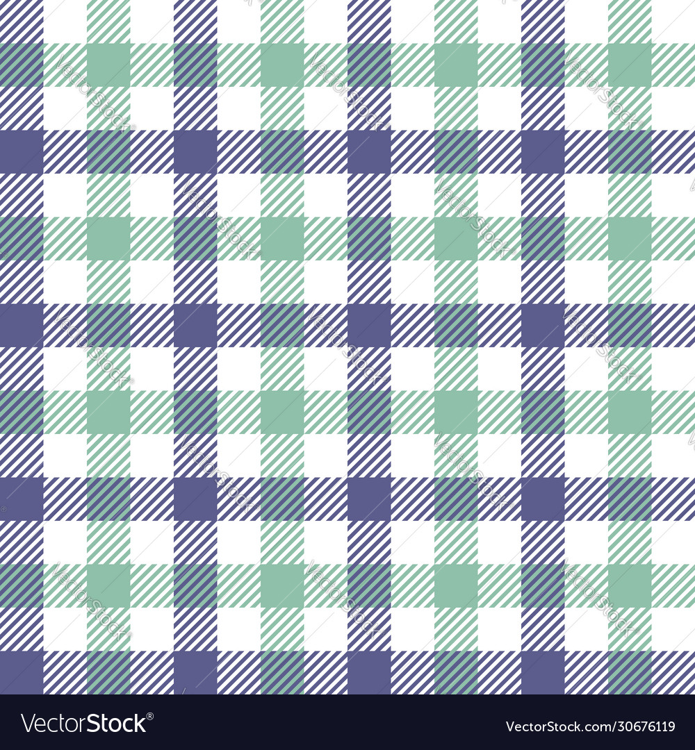 Nahtlose Gingham Muster lila grün weiß